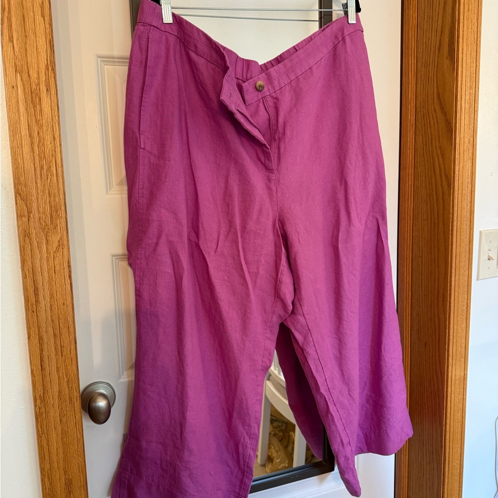 J. Jill Purple Wide-Leg Pants